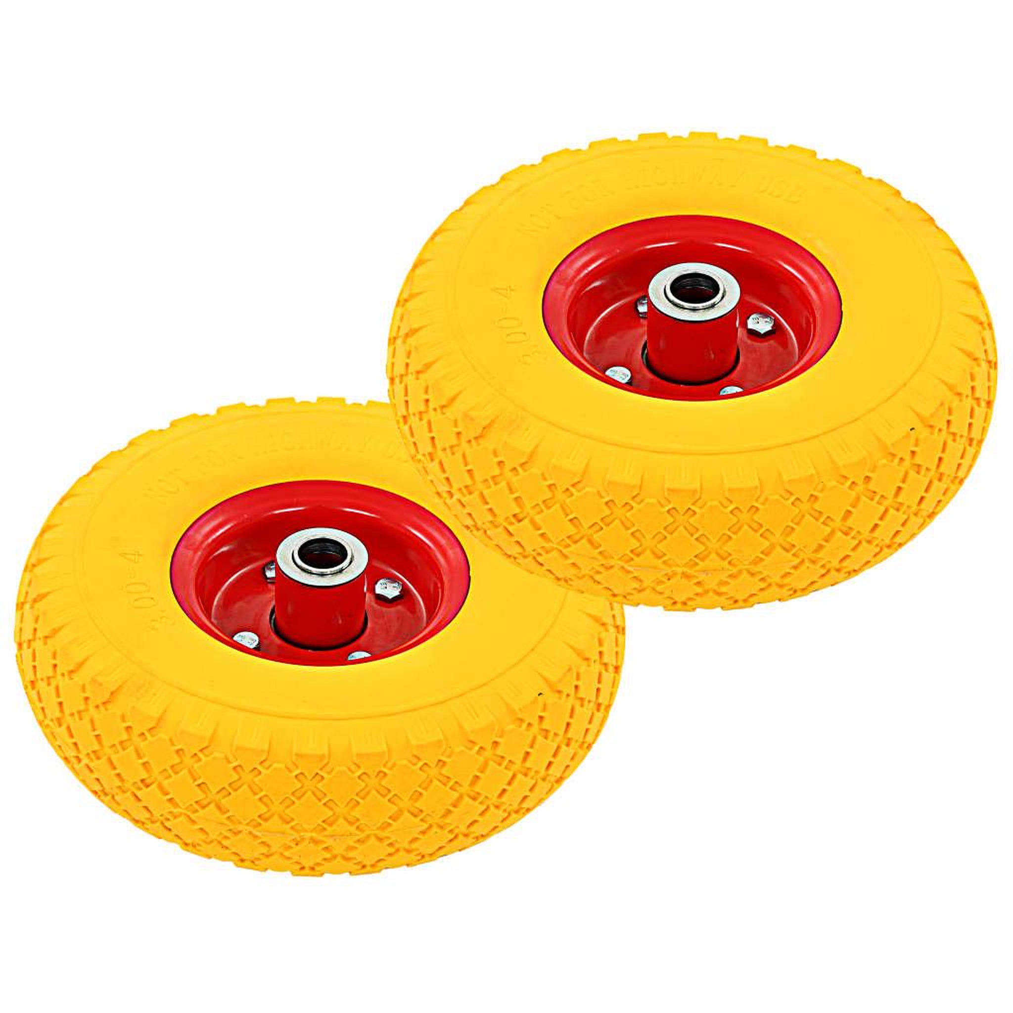 Voir la diapositive 3 : VIDAXL Roues de diable 4 pcs PU solide 3.00-4 (245x82)