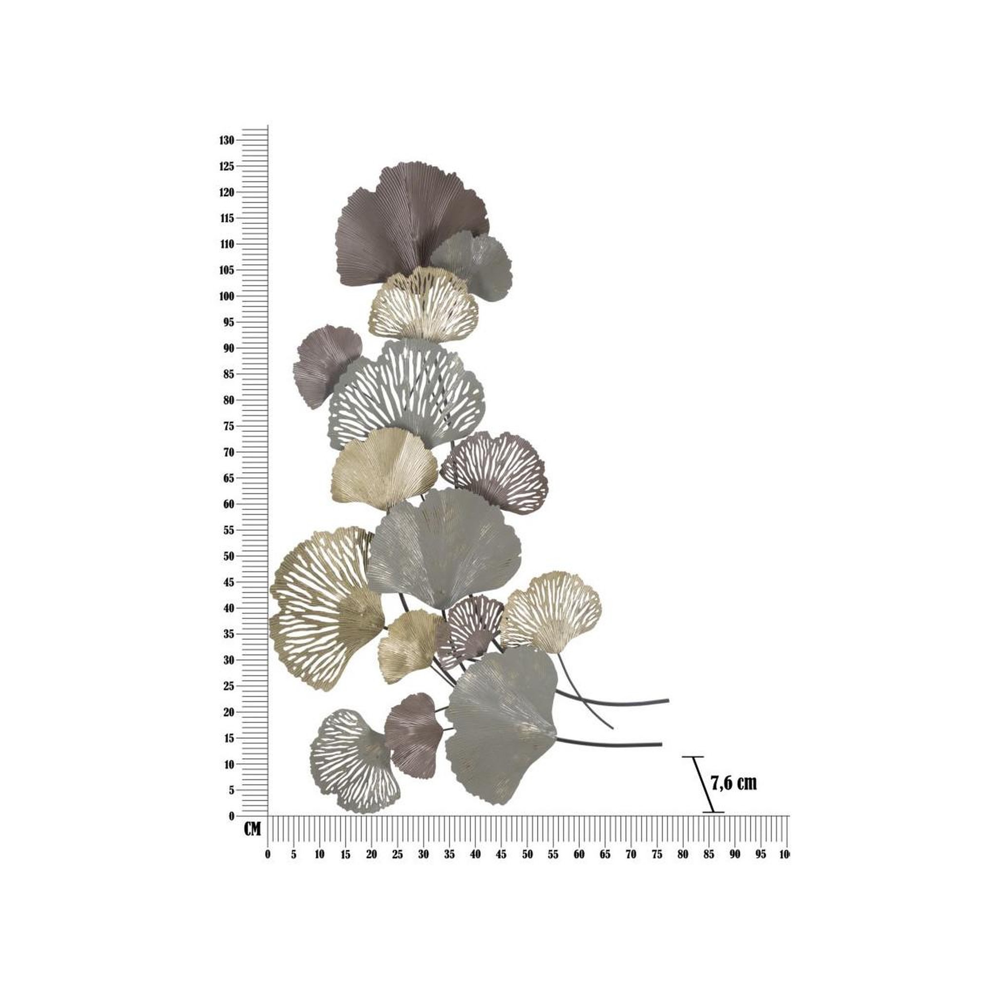 Voir la diapositive 6 : Paris Prix Décoration murale en métal  diply  126cm multicolore