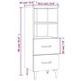 Voir la diapositive 6 : VIDAXL Buffet Gris beton 34,5x34x90 cm Bois d'ingenierie