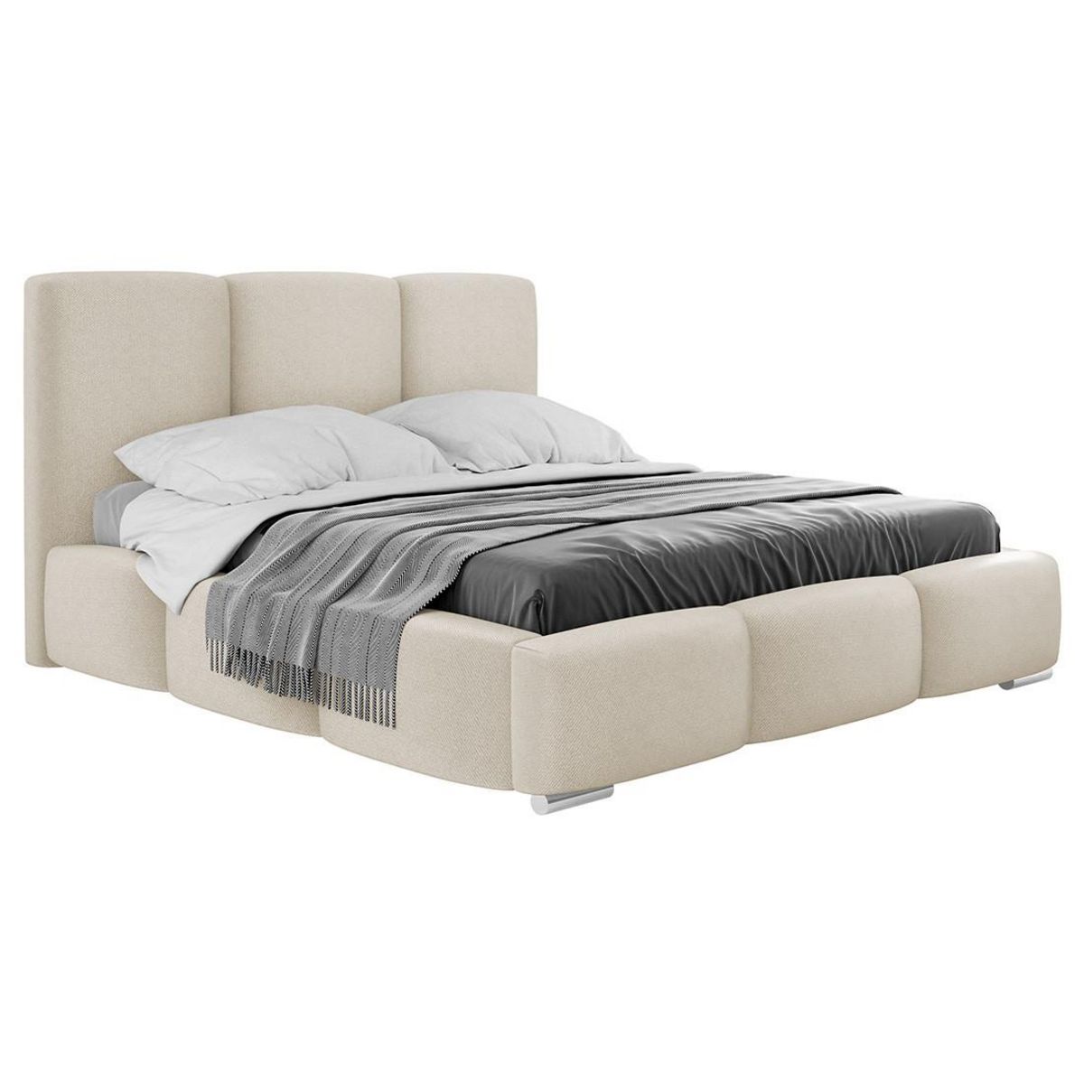 BEST MOBILIER Noa - lit coffre - 180x200 cm - en velours - sommier inclus