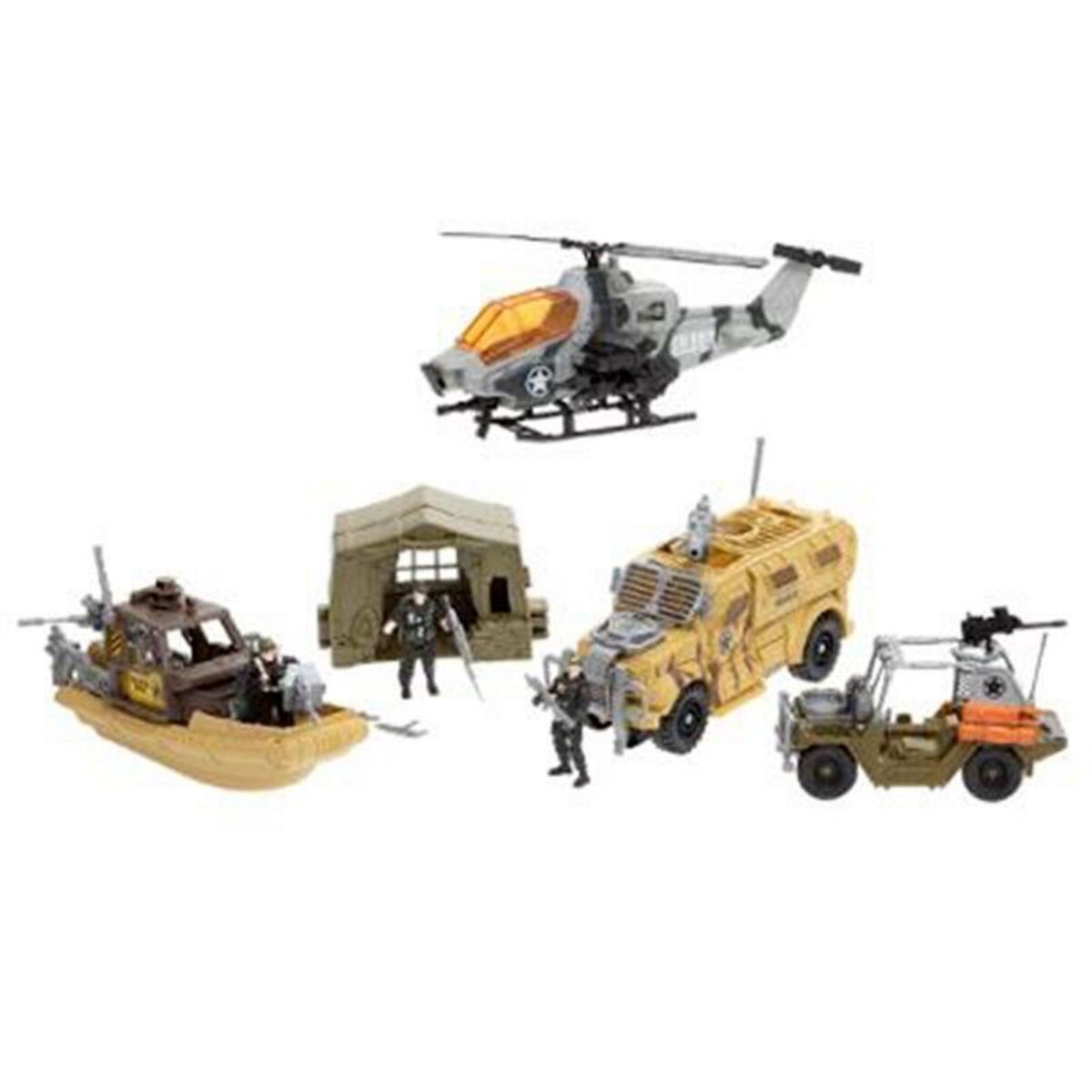 Jouet Pour Enfants Coffret Militaire Accessoires avec Armes