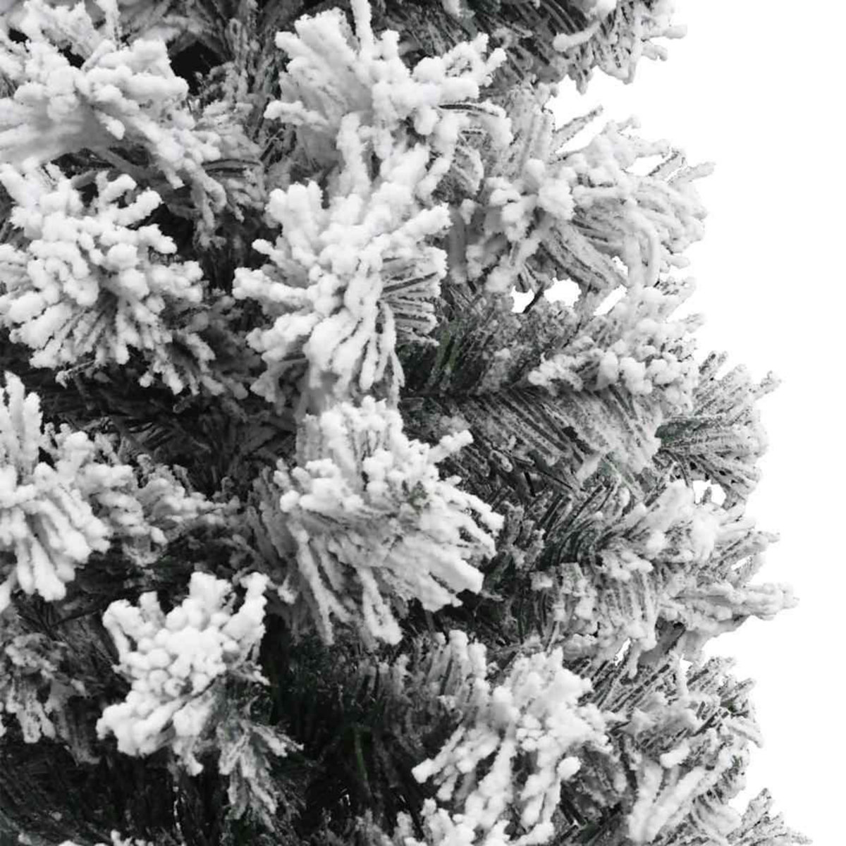 VIDAXL Sapin de Noël artificiel mince flocon de neige vert 180 cm PVC