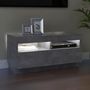 Voir la diapositive 5 : VIDAXL Meuble TV avec lumieres LED gris beton 80x35x40 cm