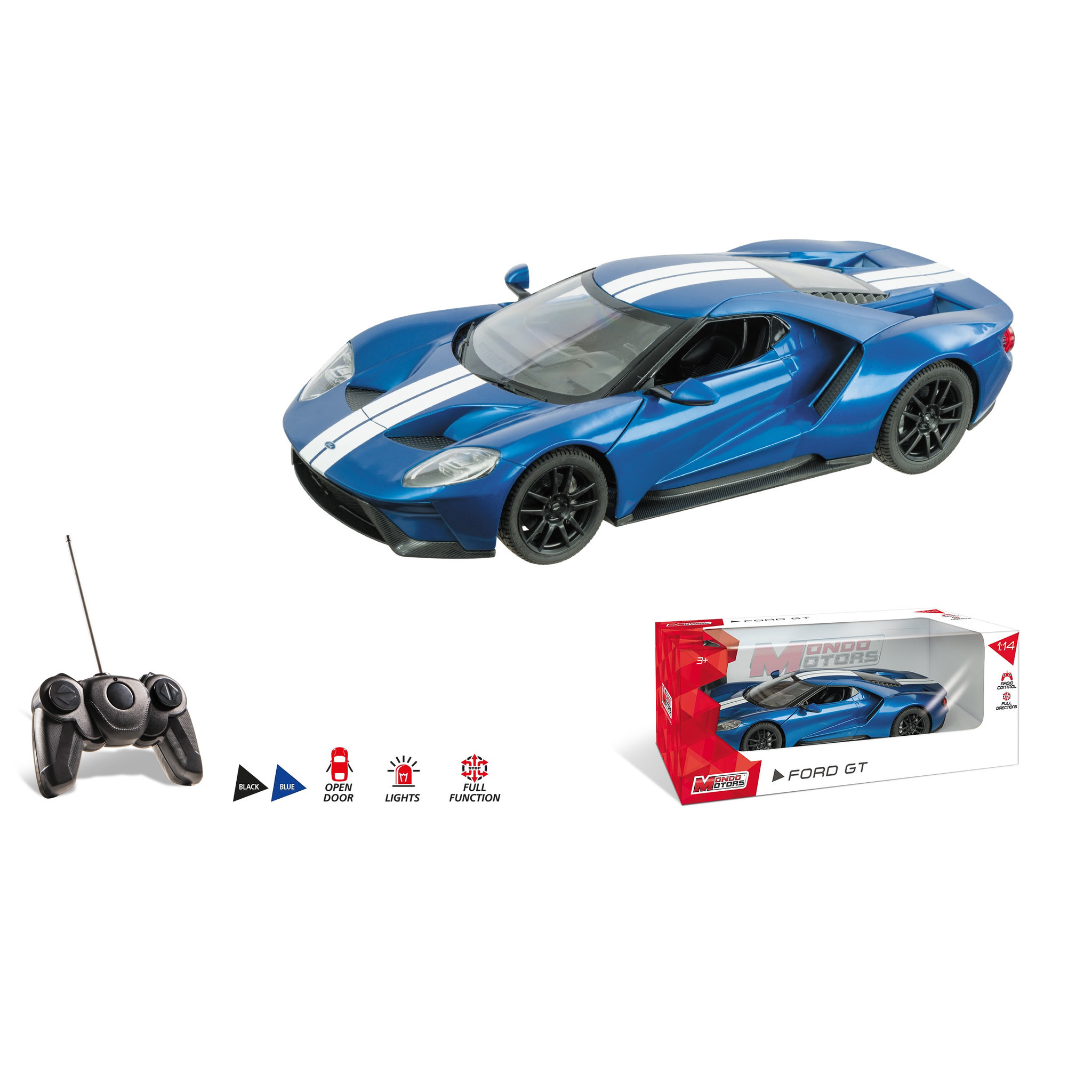Voir la diapositive 2 : MONDO Voiture radiocommandée Ford GT - Echelle 1/14 ième