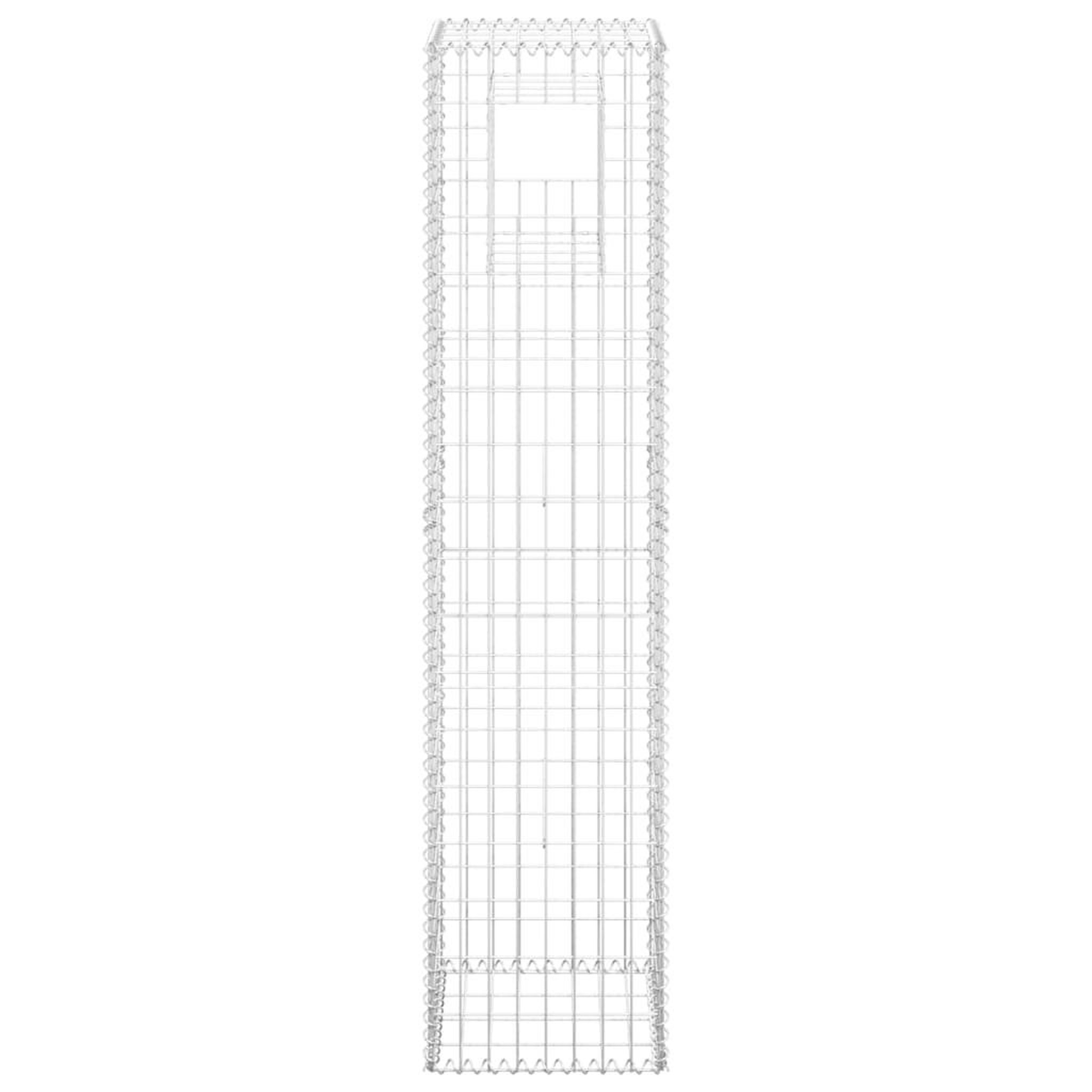 Voir la diapositive 4 : VIDAXL Poteaux a panier de gabion 2 pcs 40x40x180 cm Fer