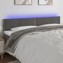 Voir la diapositive 1 : VIDAXL Tete de lit a LED Gris fonce 200x5x78/88 cm Velours