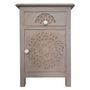 Voir la diapositive 2 : Paris Prix Table de Chevet 1 Tiroir & 1 Porte  Loco  60cm Taupe