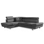 Voir la diapositive 6 : BEST MOBILIER Lisbona - canapé d'angle gauche convertible - 5 places - avec têtières