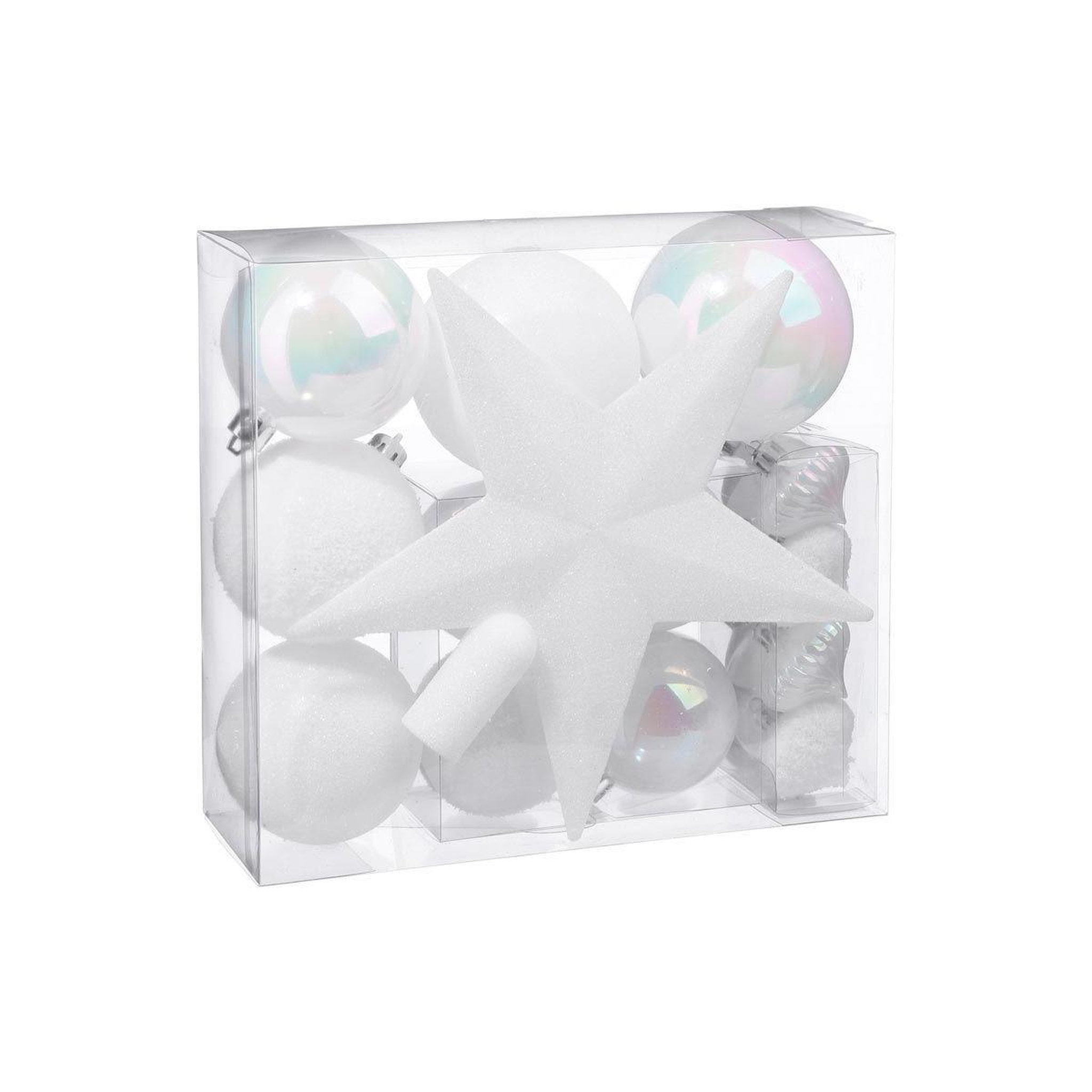 FEERIC LIGHT & CHRISTMAS Kit 18 pièces déco de noël  colorama  23cm blanc