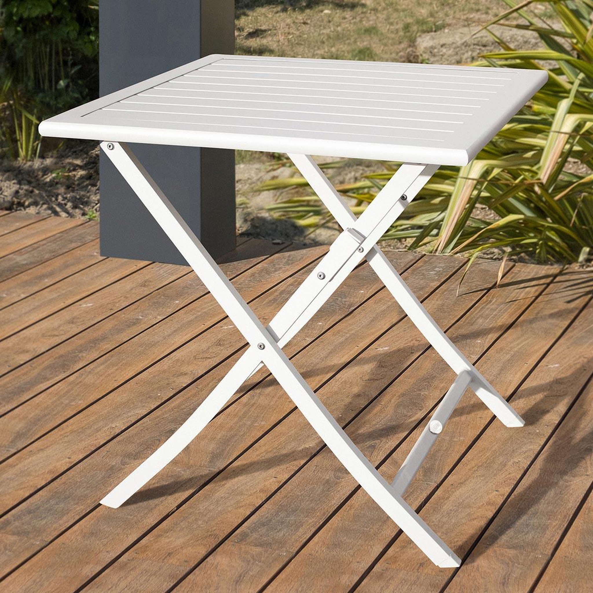 Voir la diapositive 5 : Paris Prix Table de jardin pliante  marius  70cm gris
