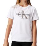 CALVIN KLEIN JEANS T shirt  Fille Calvin Klein Jeans Monogram. Coloris disponibles : Blanc