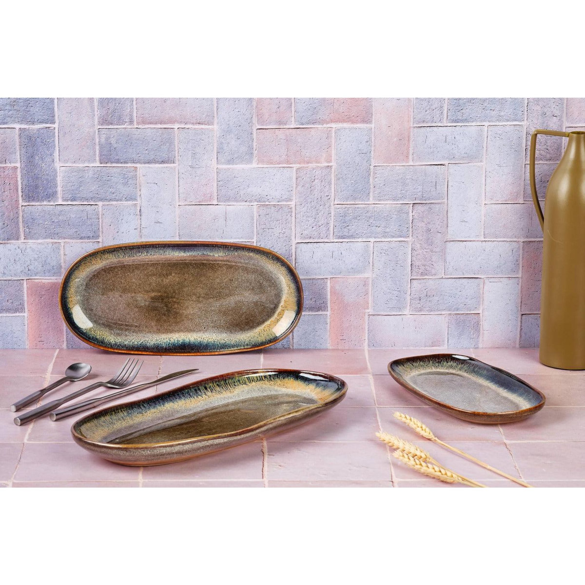 BJORN Plateau de service GENESIS - 3 pièces - Basalte