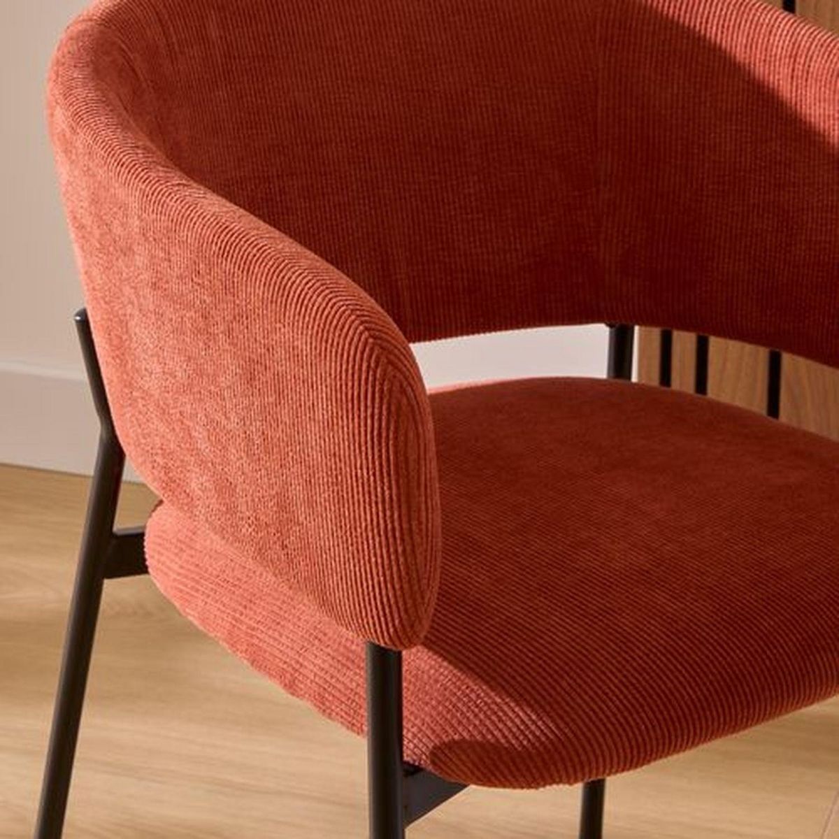 ATMOSPHERA Lot de 2 fauteuils à diner en velours SOLEA