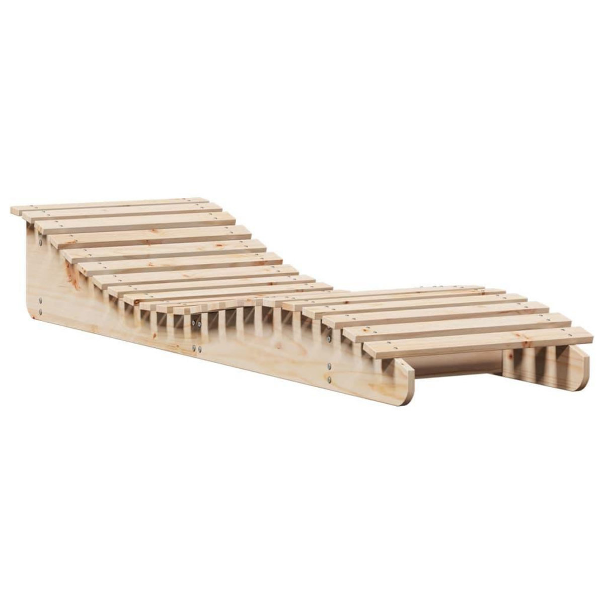 VIDAXL Chaises longues lot de 2 205x60x31,5cm bois massif de pin