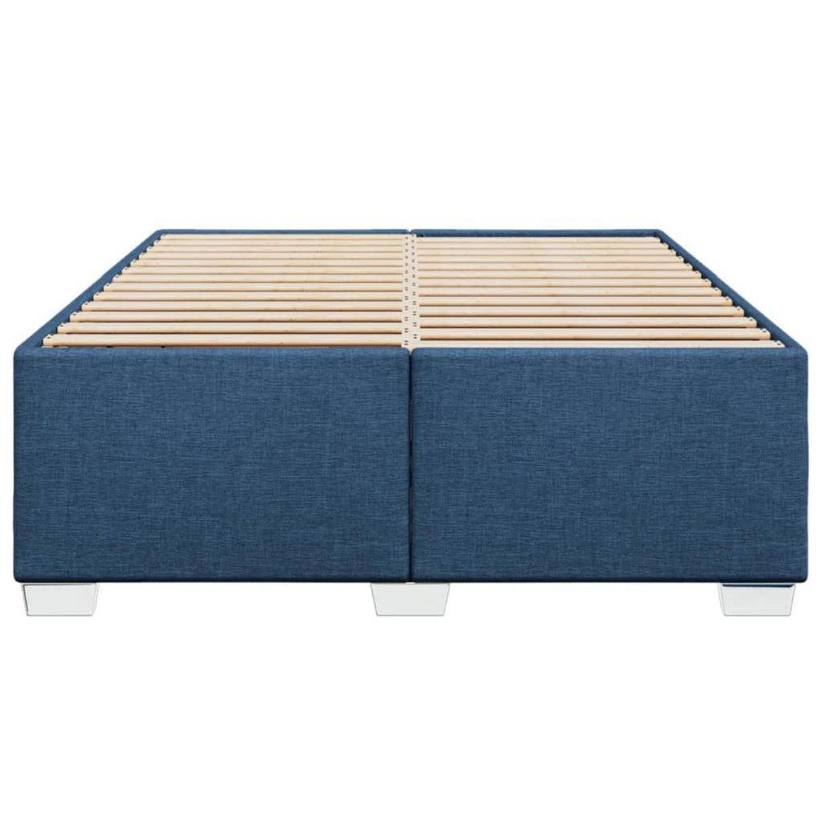 VIDAXL Cadre de lit sans matelas bleu 140x190 cm tissu