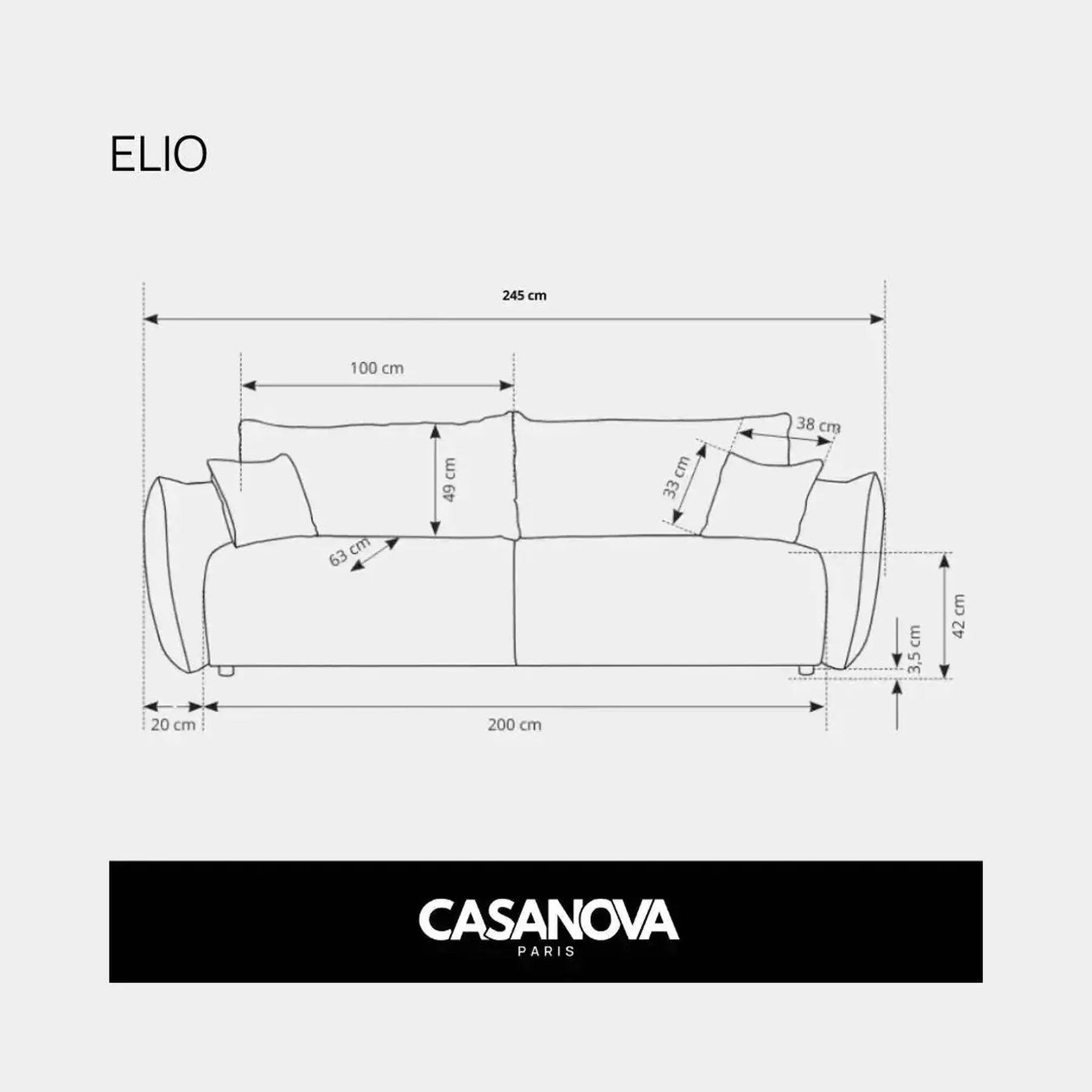 Voir la diapositive 5 : CASANOVA PARIS Elio - canapé convertible tissu bouclette