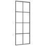 Voir la diapositive 2 : VIDAXL Porte coulissante Aluminium et verre ESG 76x205 cm Noir