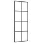 Voir la diapositive 2 : VIDAXL Porte coulissante Aluminium et verre ESG 76x205 cm Noir
