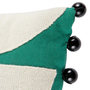 Voir la diapositive 2 : ATMOSPHERA Coussin Brodé Perle  Malakite  30x30cm Vert Cèdre