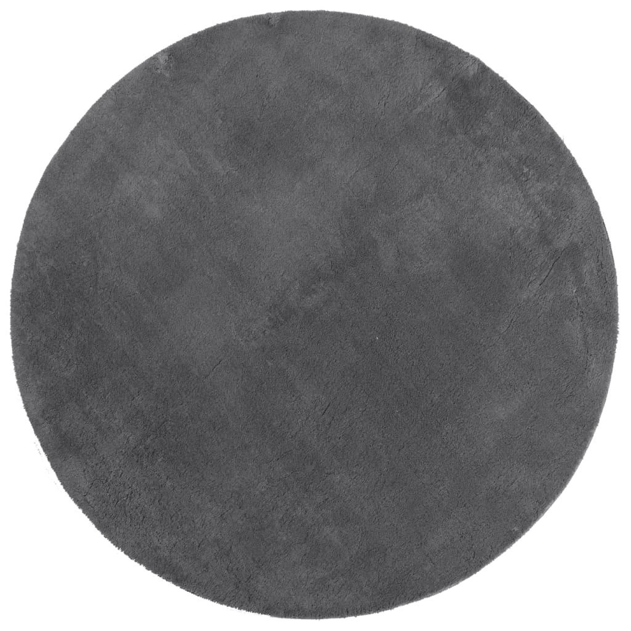 Voir la diapositive 2 : VIDAXL Tapis HUARTE a poils courts doux et lavable anthracite Ø 160 cm