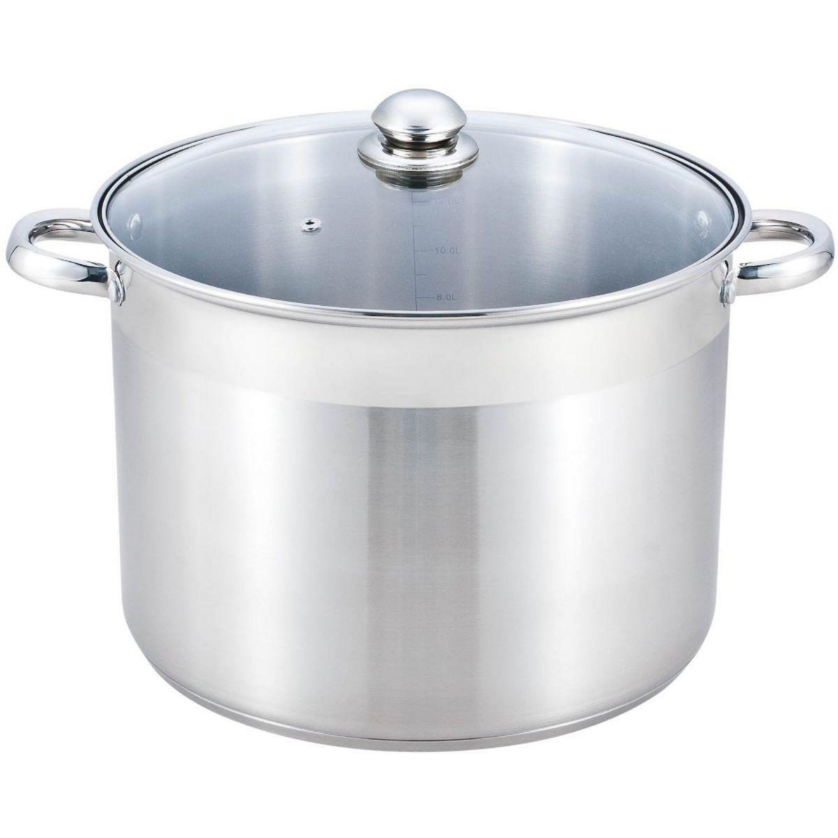 ESSENTIEL B Marmite Inox diam 30 cm + couvercle verre