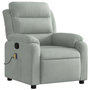 Voir la diapositive 4 : VIDAXL Fauteuil de massage inclinable gris clair velours