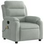 Voir la diapositive 4 : VIDAXL Fauteuil de massage inclinable gris clair velours