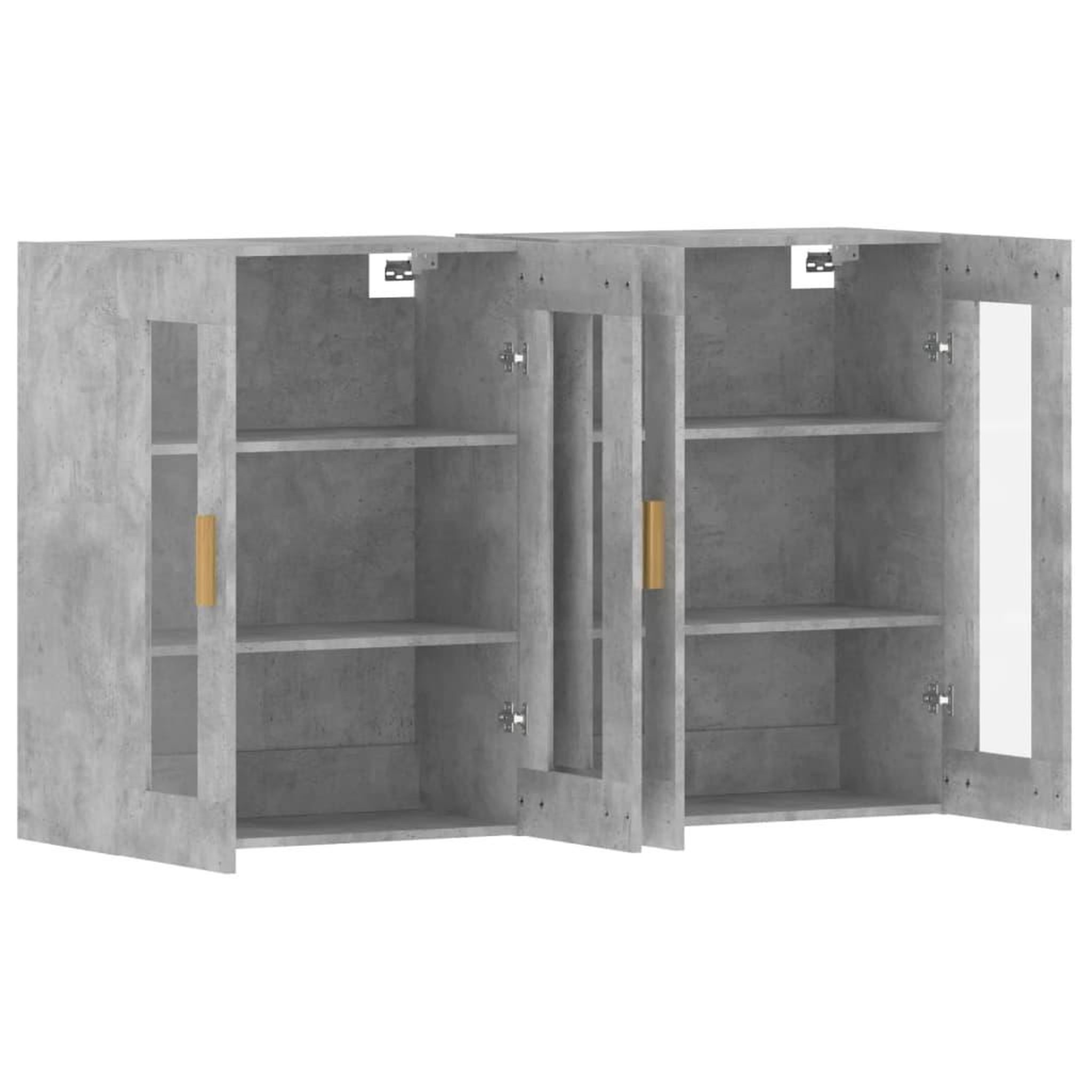 Voir la diapositive 5 : VIDAXL Armoires murales 2 pcs gris beton bois d'ingenierie