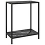 Voir la diapositive 1 : VIDAXL Table console Noir 60x35x75 cm Verre trempe