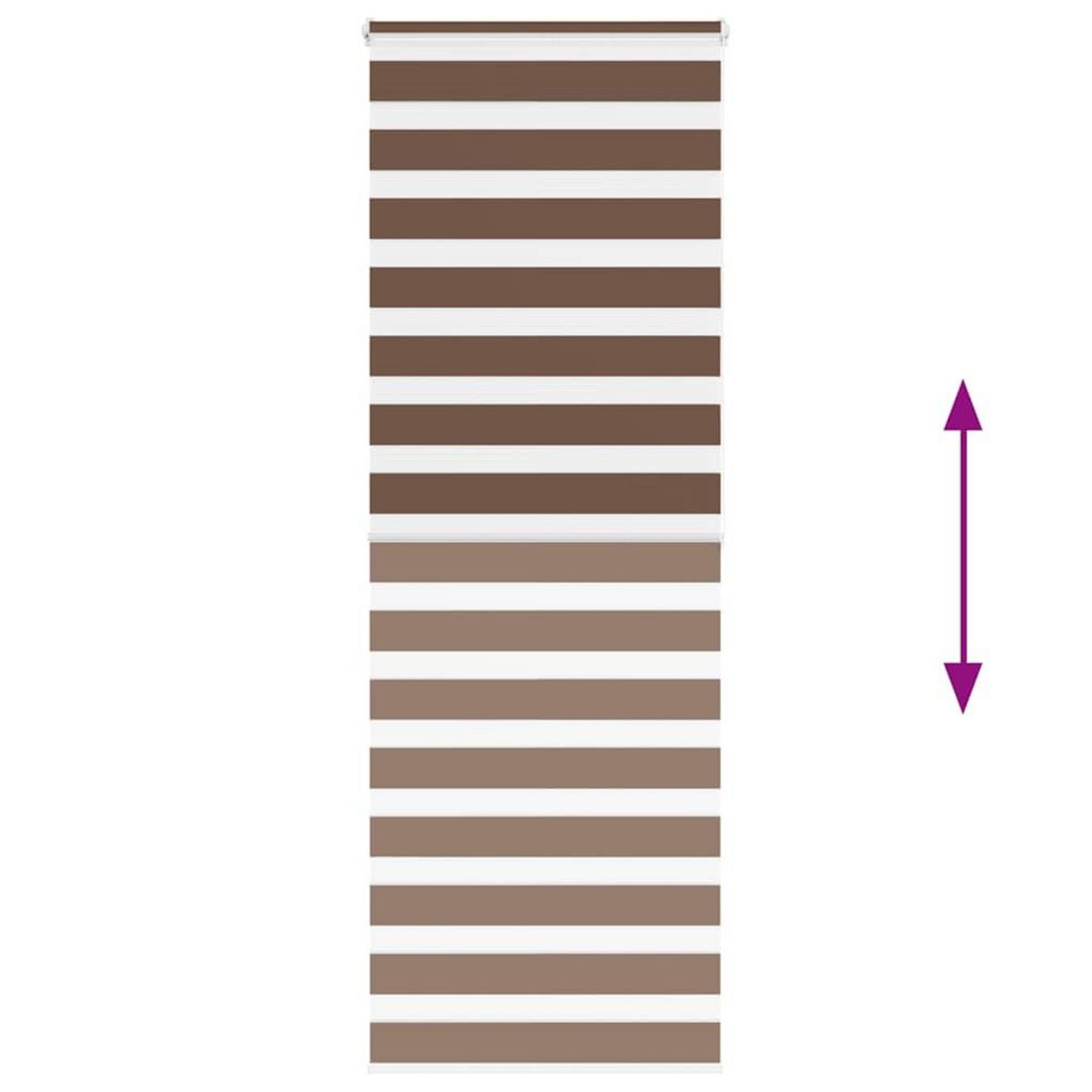 VIDAXL Store zebre marron 85x200 cm largeur du tissu 80,9 cm polyester