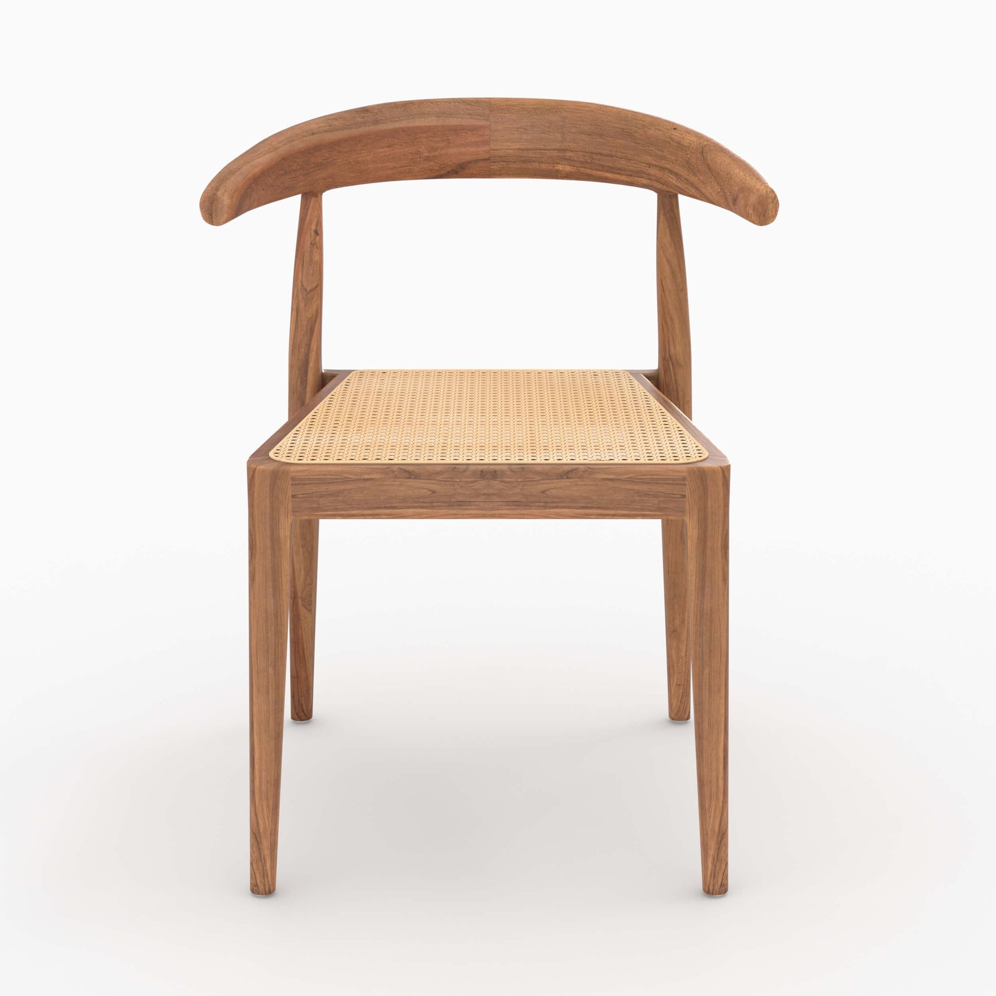Voir la diapositive 3 : MAISON PAVANE Lot de 2 chaises en bois de teck et cannage en rotin-alia