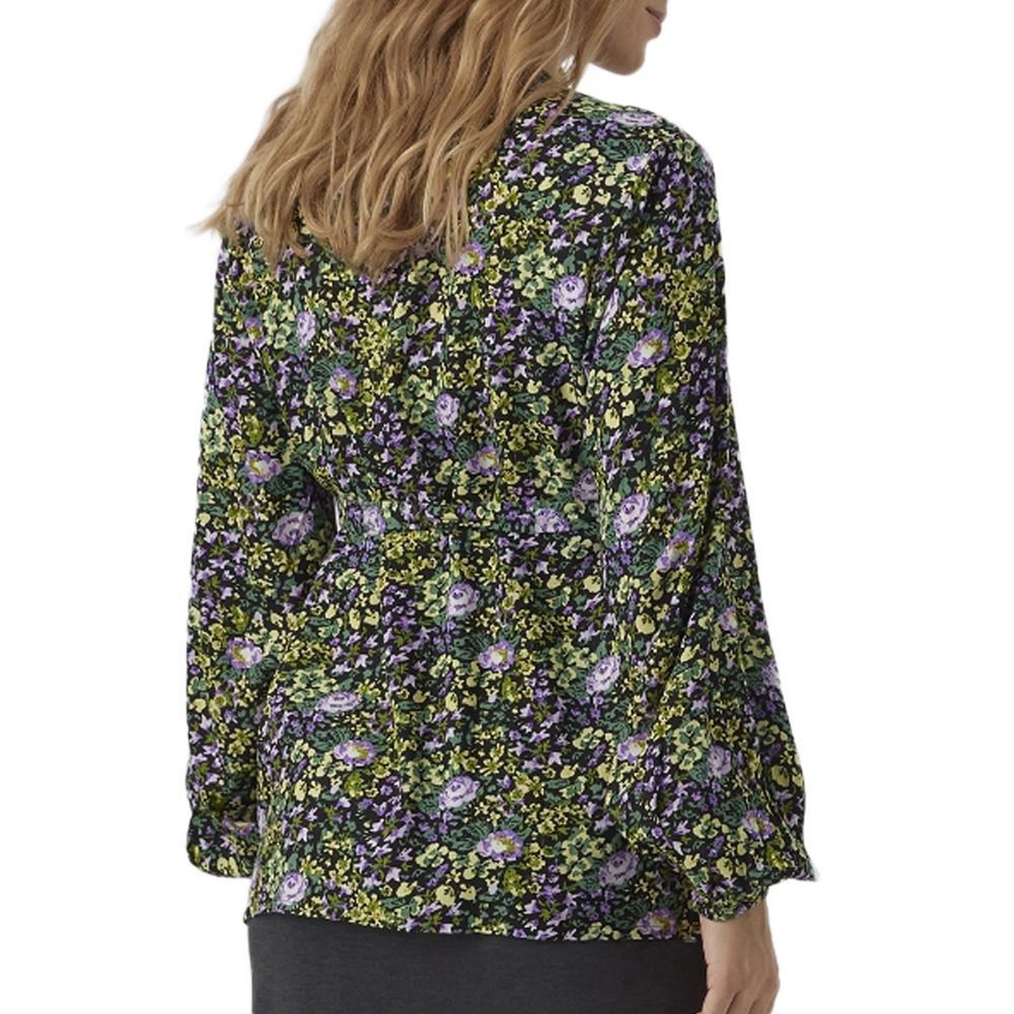 Voir la diapositive 2 : MAMALICIOUS Blouse Noir/Jaune Femme Mamalicious Lia