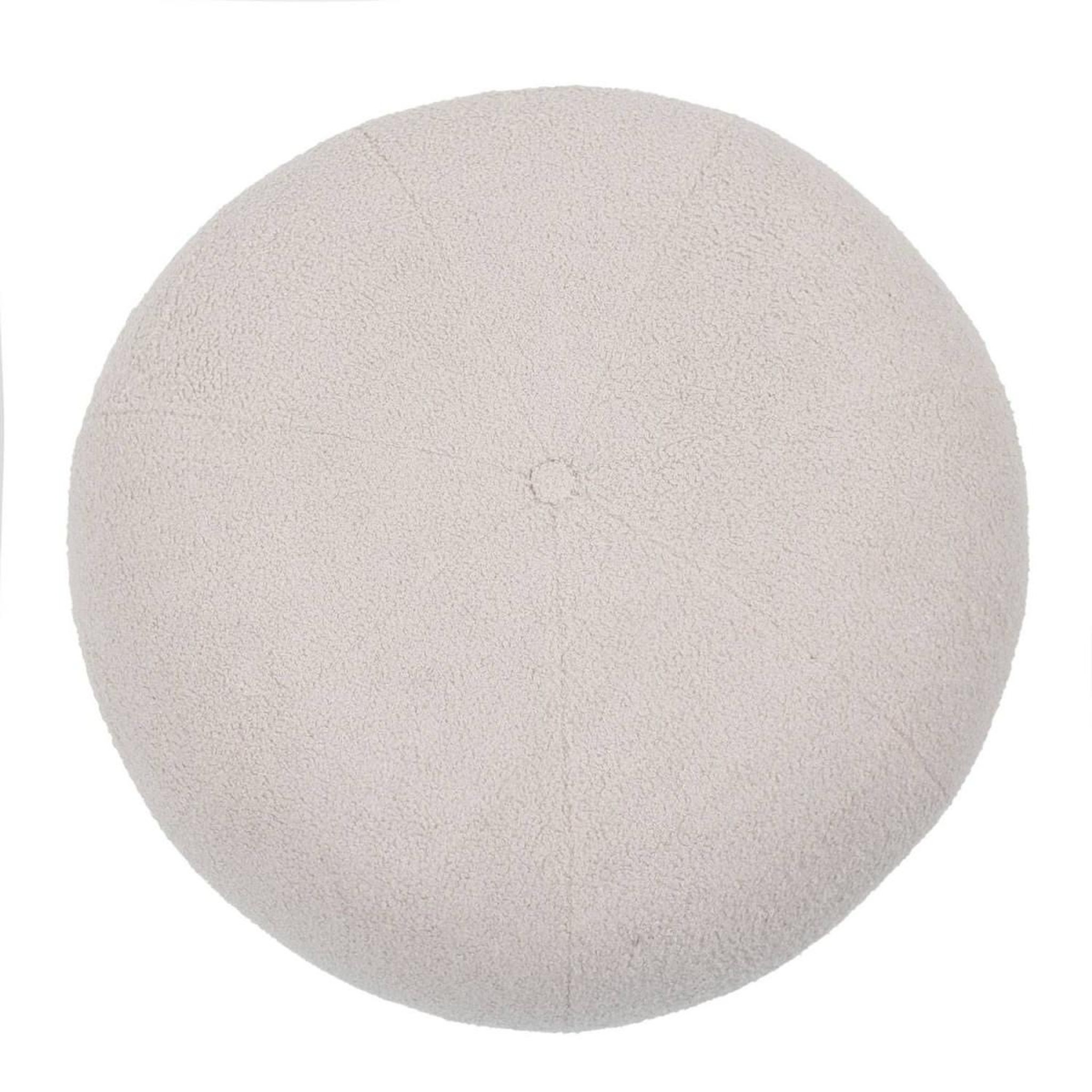 Voir la diapositive 5 : Paris Prix Pouf Rond Bouclette  Pilou  55cm Beige
