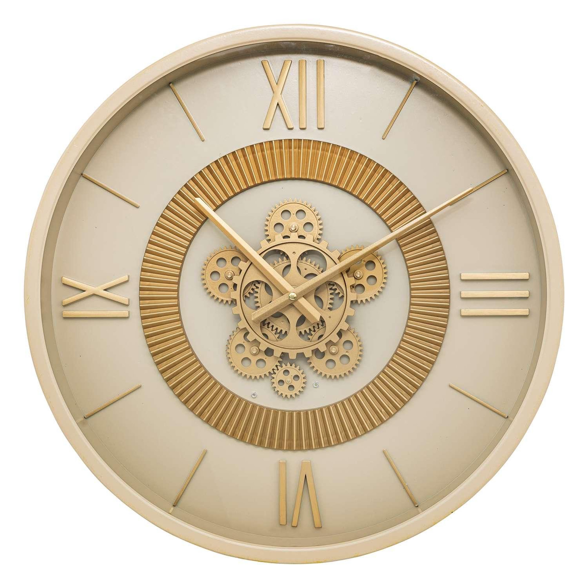 ATMOSPHERA Horloge murale en métal vintage - gris métallisé