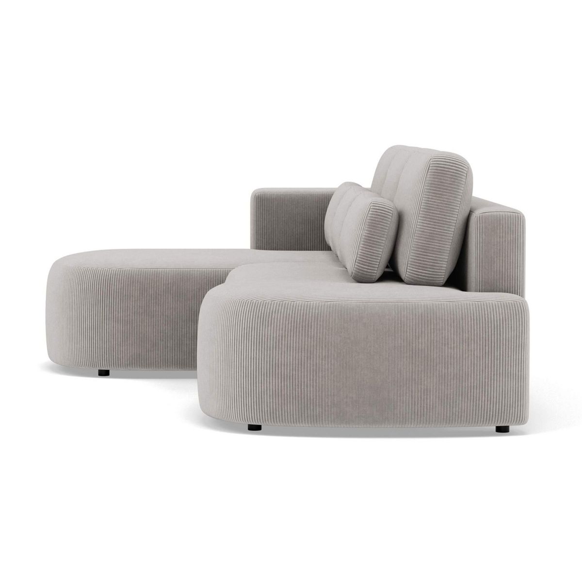 LISA DESIGN Mahina - canapé d'angle gauche 4 places convertible avec coffre en velours côtelé