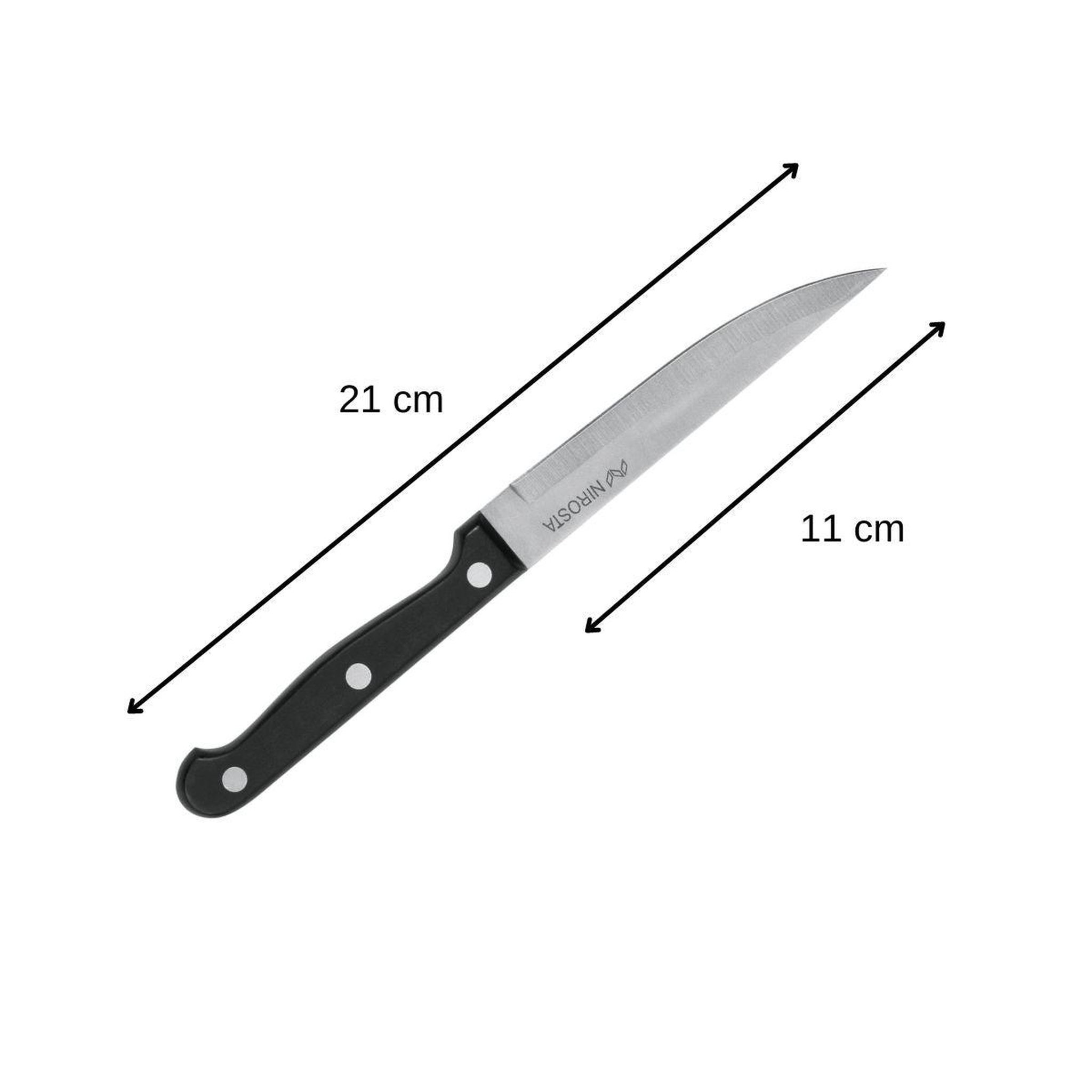 Voir la diapositive 3 : NIROSTA Lot de 4 couteaux à steak nirosta mega 21 cm