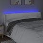 Voir la diapositive 4 : VIDAXL Tete de lit a LED Blanc 203x16x78/88 cm Similicuir