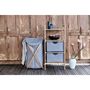 Voir la diapositive 2 : Wenko Etagère de salle de bain en bambou 2 Tiroirs - H. 96 cm - Gris