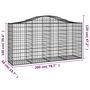 Voir la diapositive 6 : VIDAXL Paniers a gabions arques 3 pcs 200x50x100/120 cm fer galvanise