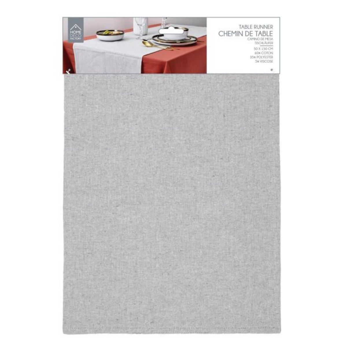 Paris Prix Chemin de Table Déco  Lunabel  50x150cm Gris