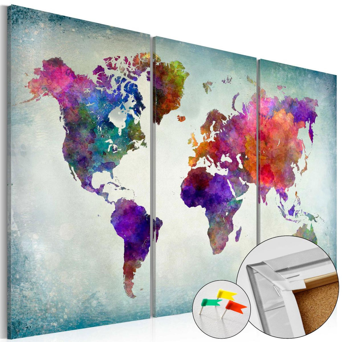 Paris Prix Tableau en Liège  Carte du Monde - World in Colors