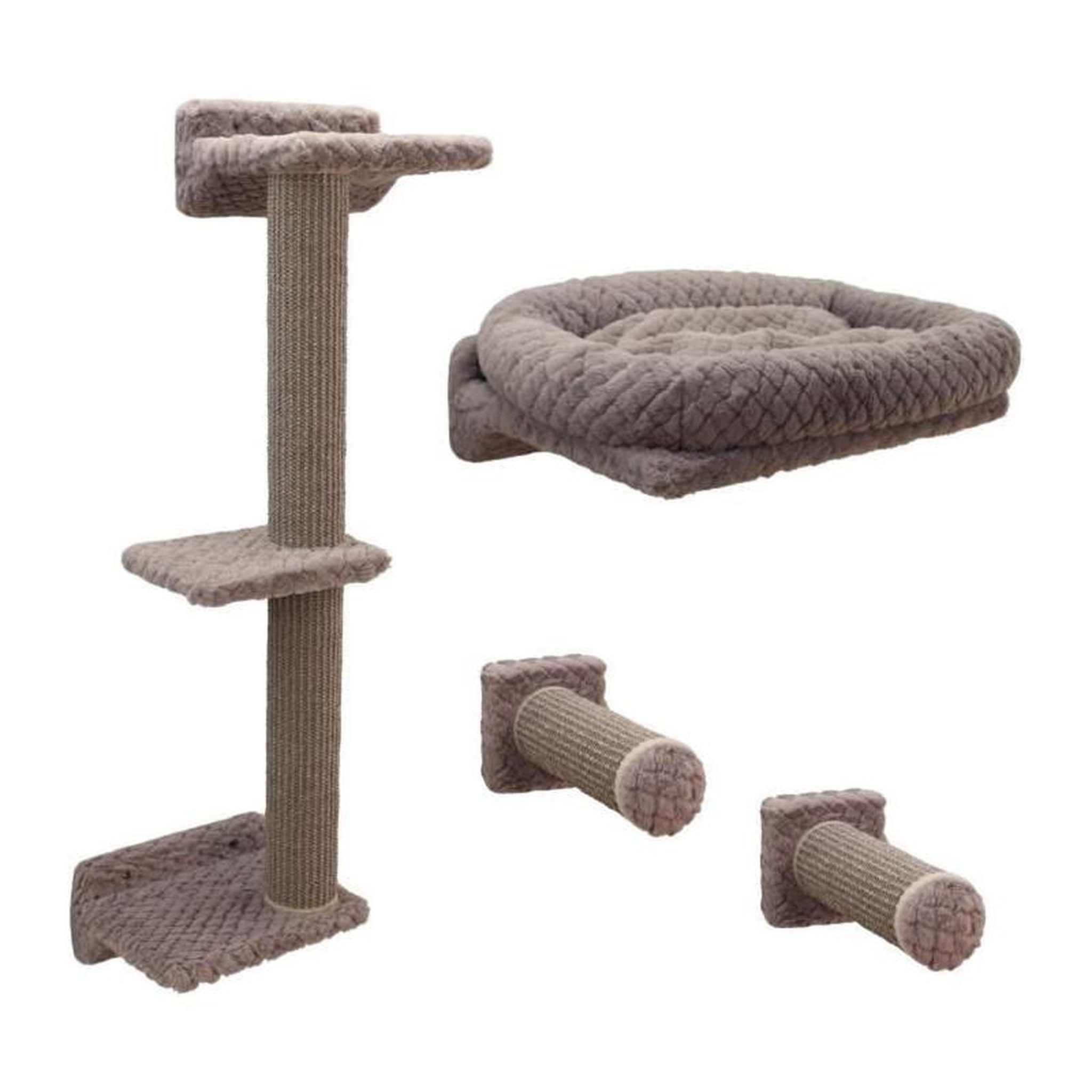 KERBL Mur d'escalade pour chats - KERBL - MONTE ALPI - 8 pieces - Gris - Tour d'escalade