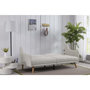 Voir la diapositive 4 : CONCEPT USINE Canapé scandinave convertible 3 places en tissu gris clair ESTER