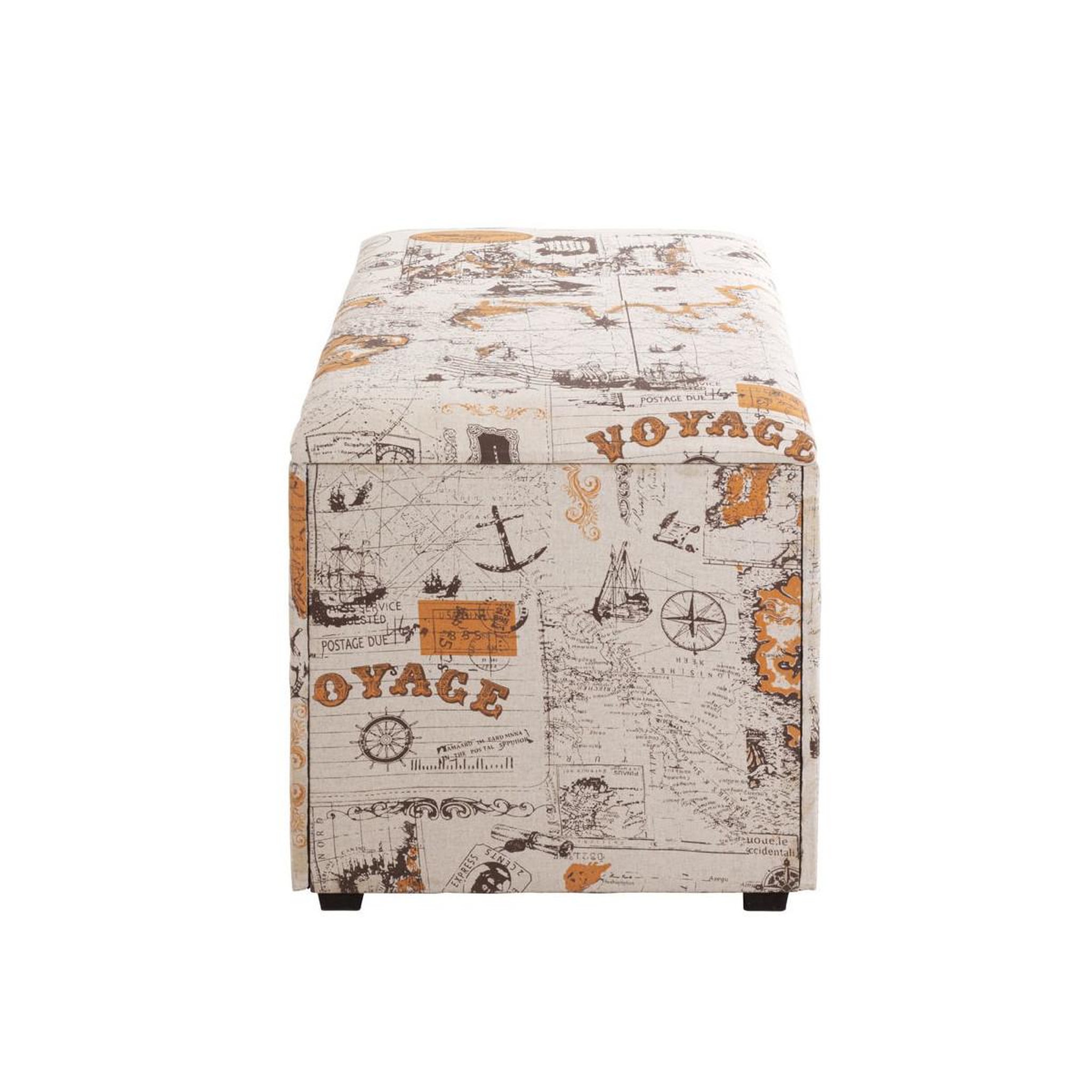 Voir la diapositive 3 : Paris Prix Coffre de rangement vintage  monde  65cm naturel