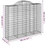 Voir la diapositive 6 : VIDAXL Paniers a gabions arques 25 pcs 200x50x160/180 cm Fer galvanise