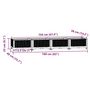 Voir la diapositive 6 : VIDAXL Lit sureleve 160x40x23 cm Polypropylene