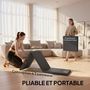 Voir la diapositive 4 : HOMCOM Tapis de sol gymnastique Fitness pliable portable rembourrage mousse 5 cm dim. 1,8L x 0,6l m revêtement synthétique gris