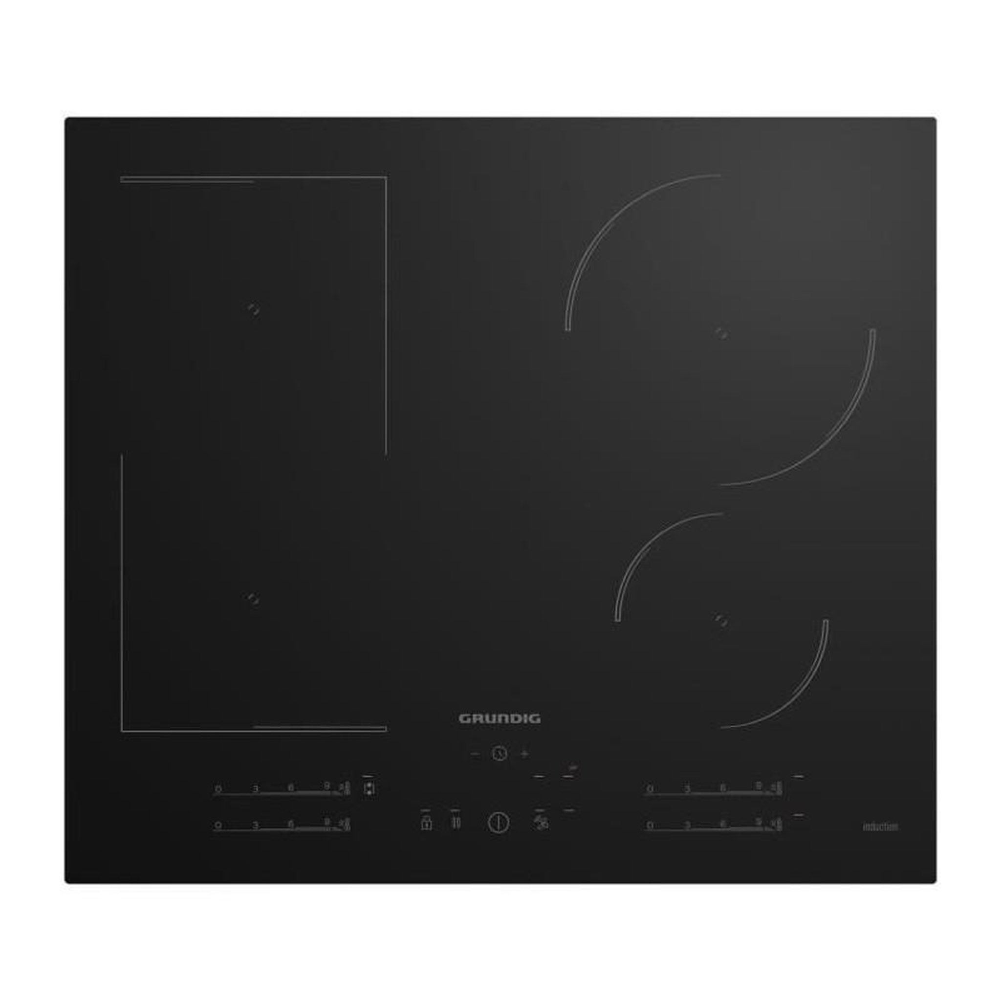 Voir la diapositive 1 : Grundig Plaque de cuisson induction GRUNDIG - 4 feux - 60 cm - GIEI627474PN