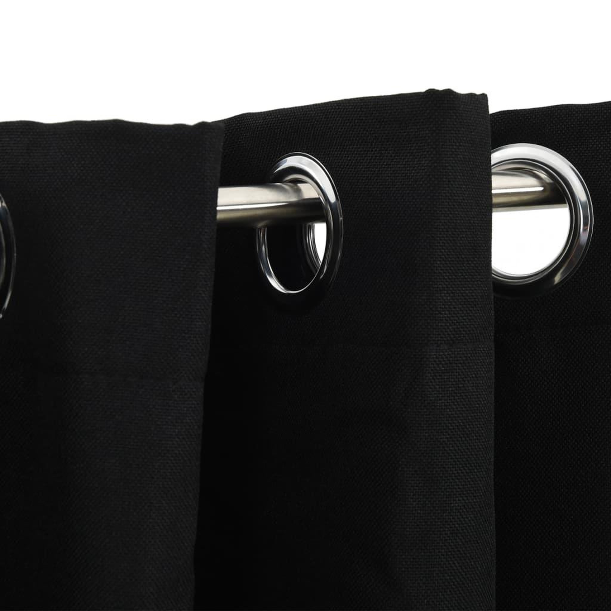 Voir la diapositive 3 : VIDAXL Rideau occultant Aspect de lin avec œillets Noir 290x245 cm