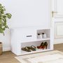 Voir la diapositive 3 : VIDAXL Armoire a chaussures Blanc 80x35x45 cm Bois d'ingenierie